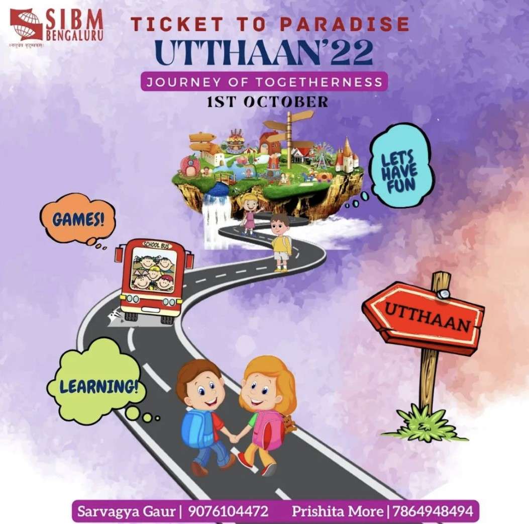 Utthaan 2022 Poster sibm bengaluru