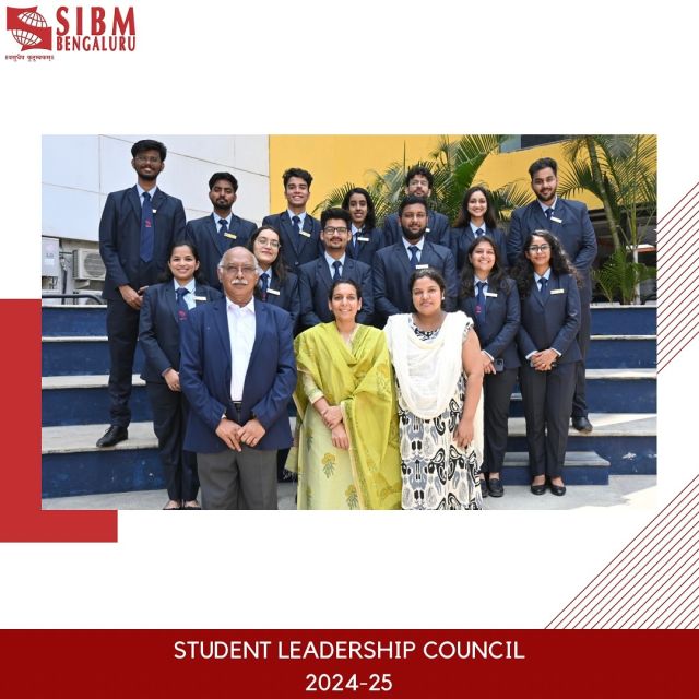 Presenting the Student Leadership Council of SIBM Bengaluru for the Academic Year 2024-25 - 

Top Row, From left to right:

Yash Tandale (@yashh_14 )- Coordinator - Academic Programs Committee.

Anchal Srivastava (@anchal.2.7 ) - Coordinator - Research Committee.

B. H. Akash (@_not.akash) - Coordinator - Student Welfare and Sports Committee.

Reshmakayathri C K (@reshmakayathri ) - Coordinator - Social Responsibility Committee.

Siddhant Dhawan (@who__siddhant ) - Coordinator - Corporate Relations and Placements Committee.

R. Vaishnavi (@_vaish._.u ) - Coordinator - Admissions Committee.

Kaustubh Kadam (@_kaustubhkadam_ ) - Coordinator - Alumni Committee.

Bottom Row, left to right:

Shivangi Gupta (@shivi04g ) - Coordinator - Public Relations, Media and IT Committee.

Ayushi Kukreja (@ayushikukreja_ ) - Coordinator - Cultural and International Relations Committee.

Tarun Mehra - Vice President.

Anirudh Mukherjee (@anirudh_mukherjee_12 ) - President.

Aarancha Tyagi (@aaranchatyagi ) - Coordinator - Corporate Relations and Placements Committee.

Tyushi Kumar (@tyushikumar_ ) - Coordinator - Conferences and Events Committee.

Heartiest congratulations on your well deserved success!
 
#LifeAtSIBMB #SIBMBengaluru
#MBALife #Management