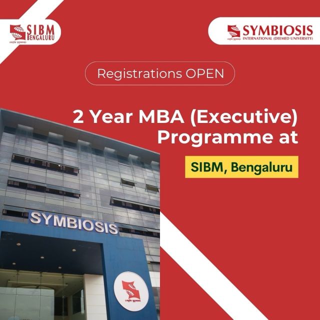 Elevate your career trajectory with the Master of Business Administration (MBA) Executive program here at SIBM Bengaluru, meticulously crafted for professionals seeking to augment and propel their careers. 

This dynamic program offers a comprehensive curriculum, seamlessly blending fundamental management principles with their practical application in real-world business contexts. 

The following are the highlights of this program:

• Offline classes on weekends from 9 am to 5 pm
• Dynamic and Contemporary Course Content
• Erudite Faculty with an Ideal Blend of Corporate and Research Experience
• Innovative and Technology integrated pedagogy
• World Class Infrastructure

#LifeAtSIBMB #SIBMBengaluru 
#MBALife #Management